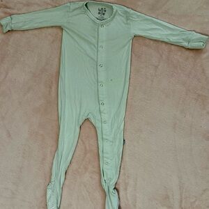 Kickee Pants Green Footies Soft Stretchy One Piece